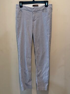 crosby. Slim Fit Seersucker Pants - Blue & White Stripe